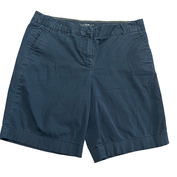 J. Crew Blue Bermuda Shorts Classic Casual Style Size 10 Navy Golf Preppy - Picture 1 of 7